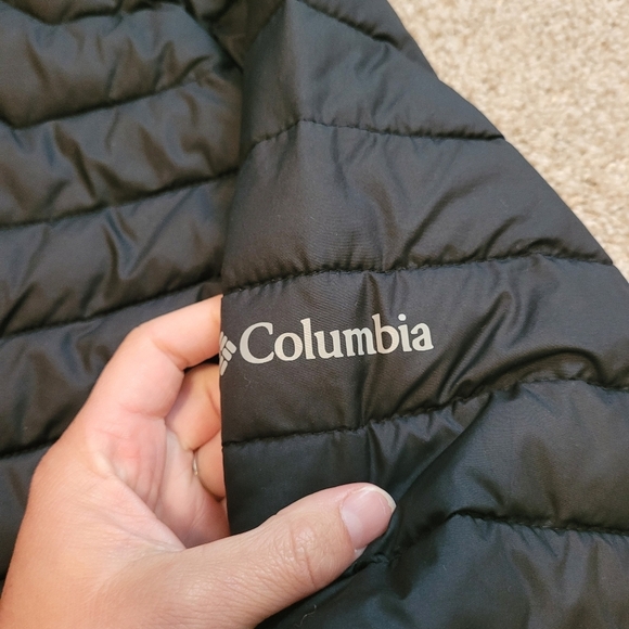 Columbia Womens Powder Lite Omni-Heat Black Hooded Zip Up Jacket Size Medium - Picture 7 of 8